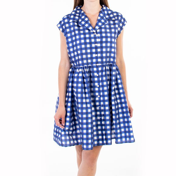 MIU MIU BLUE & WHITE SUNDRESS | WOMENS SIZE L - Picture 2 of 5